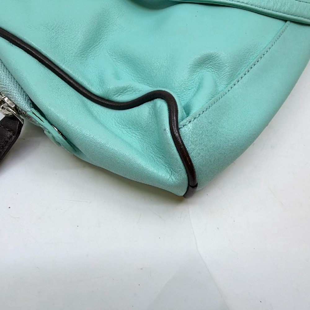 DAKS Boston Blue Leather Handbag - Picture 7 of 8